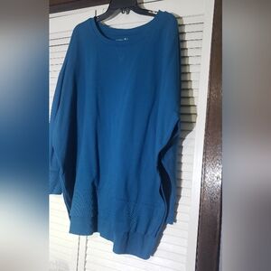 Terra & Sky Womens High/Low Split Side Tunic Sweatshirt 2X NWOT